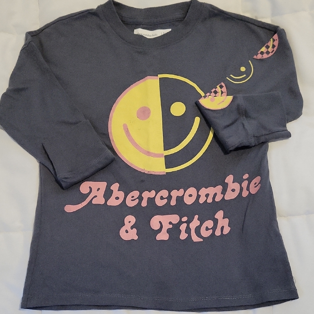 Abercrombie & Fitch Long Sleeve Tee Gray and Pink